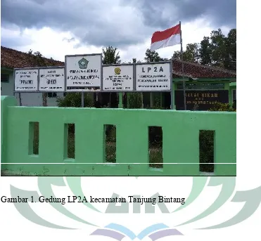 Gambar 1. Gedung LP2A kecamatan Tanjung Bintang