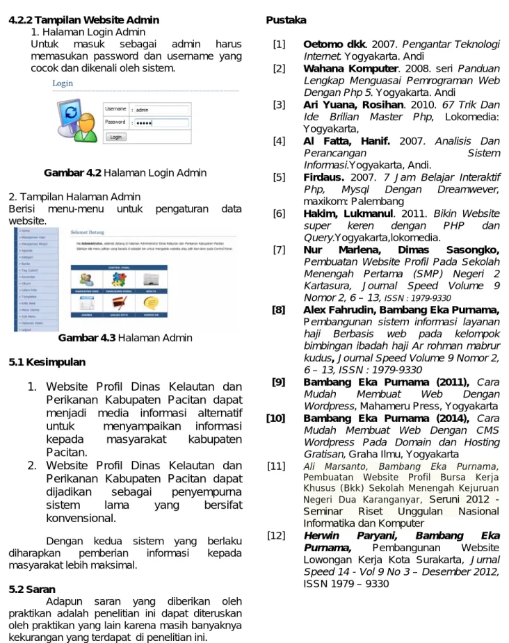 Gambar 4.2 Halaman Login Admin 