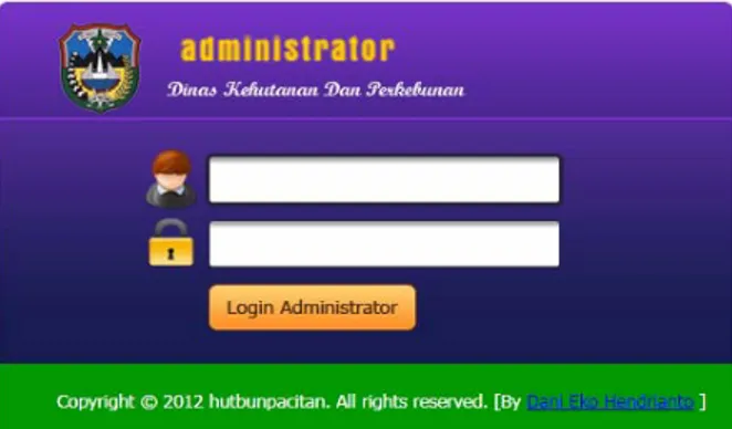 Gambar halaman login administrator  4.a. Uji Coba 