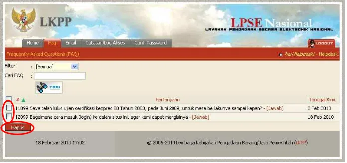 Gambar Halaman FAQ 