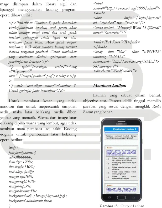 Gambar 13 : Output Latihan 