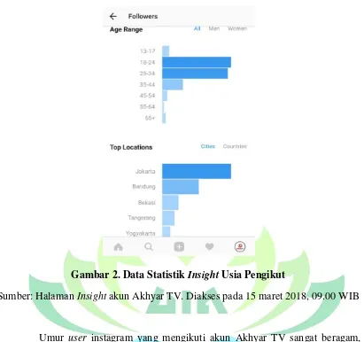 Gambar 2. Data Statistik Insight Usia Pengikut 