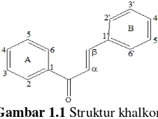 Gambar 1.1 Struktur khalkon 