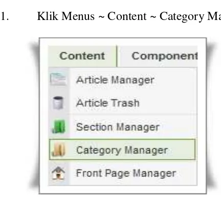 Gambar 4.42 Menu Content Category Manager 