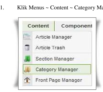 Gambar 4.42 Menu Content Category Manager 