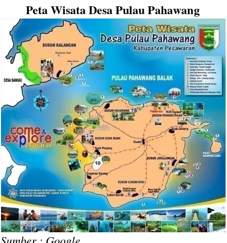 Gambar 3.1 Peta Wisata Desa Pulau Pahawang 