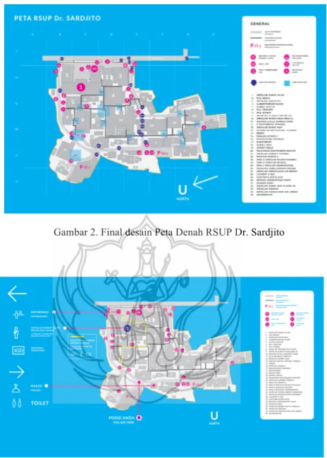 Gambar 2. Final desain Peta Denah RSUP Dr. Sardjito 