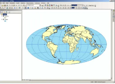 Gambar 5.5 Peta dunia menggunakan proyeksi peta Hammer-Aitoff 
