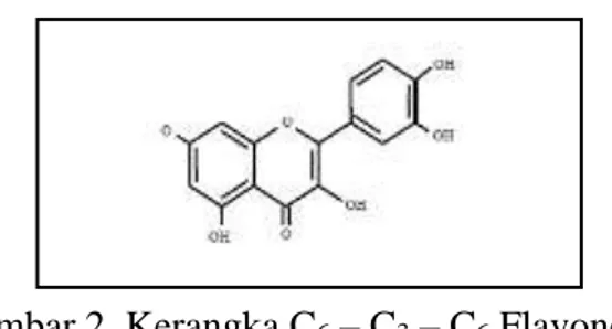 Gambar 2. Kerangka C 6  – C 3  – C 6  Flavonoid 