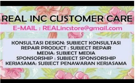 Gambar 4.7 : REAL Inc Customer Care 