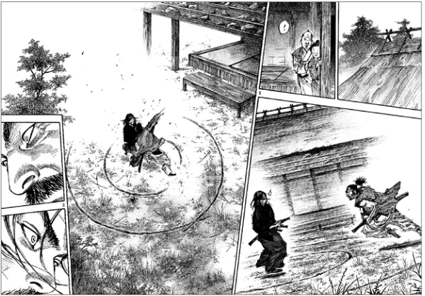 Gambar 4. Adegan dalam komik Vagabond, karya Takehiko Inoue 