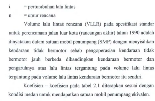 Tabel 2.1  Koefisien SMP 