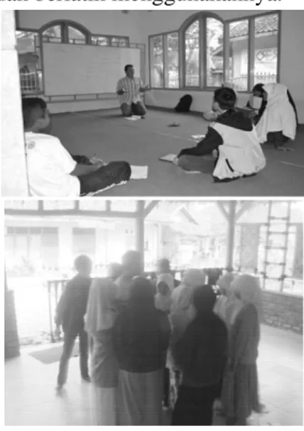 Gambar 1. Pelatihan Bahasa Inggris dengan  peserta (Mitra) Siwa SMP dan SMA  