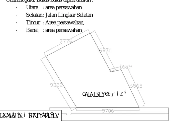 Gambar VI.3.1. Dimensi tapak 