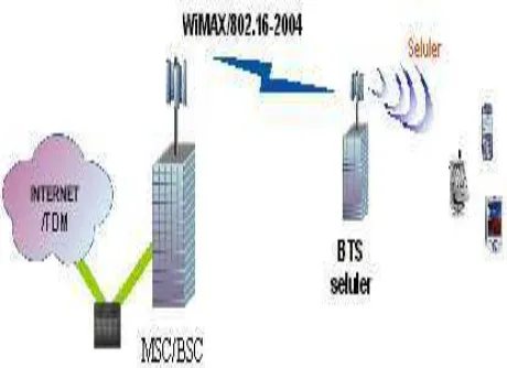 Gambar 5. WiMAX sebagai Backhaul Seluler 