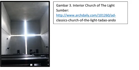 Gambar 3. Interior Church of The Light Sumber: