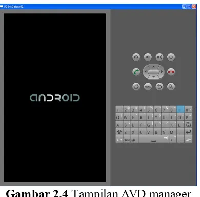 Gambar 2.4 Tampilan AVD manager