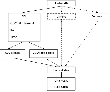 Gambar 3.1 Kerangka kerja pengaruh pembalikan CDL terhadap URR