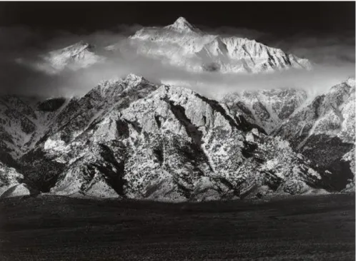 Gambar 2. Mount Williamson, Sierra Nevada, from the Owens Valley, California. 1944   (Sumber: https://id.pinterest.com/pin/748442031795915370/) 