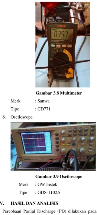 Gambar 3.6 Tabung Elektroda Bola - bola  Jarak antar elektroda diatur 10 mm 