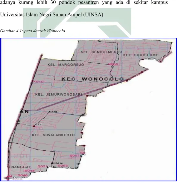 Gambar 4.1: peta daerah Wonocolo