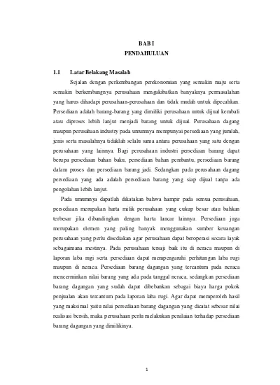 Analisis Penerapan Metode Pencatatan Dan Penilaian Persediaan Barang Dagang Pada Pd Panca Motor 7285