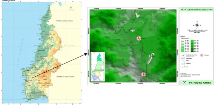 Gambar 3. Digital Elevation Model (a) dan  Peta Geologi Regional (b).