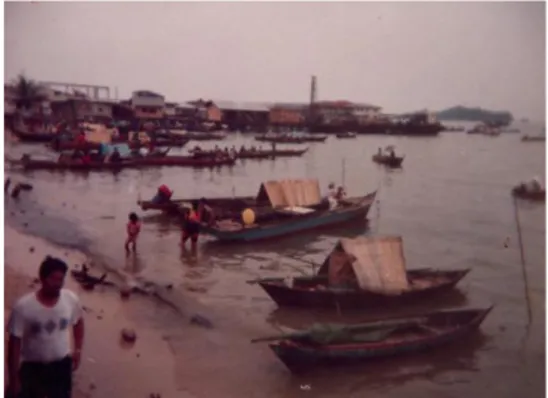 Gambar 1: Suku Laut Sesekali Mendarat  untuk Melakukan Barter, dan Suku Laut  Hidup Mengembara secara berkelompok di 