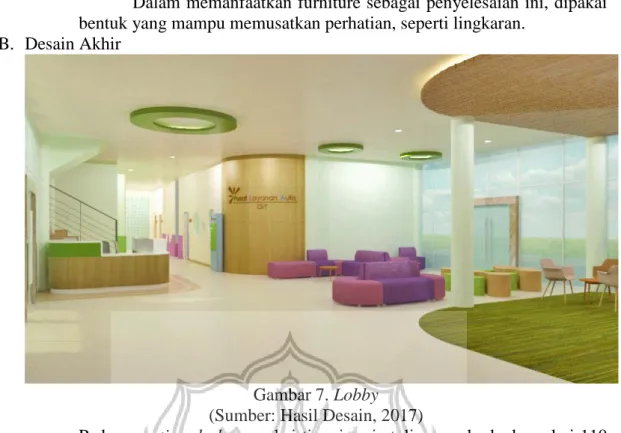 Gambar 7. Lobby  (Sumber: Hasil Desain, 2017) 