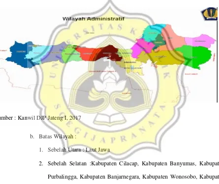Gambar 3.1 Wilayah Administratif Kanwil DJP Jateng I 