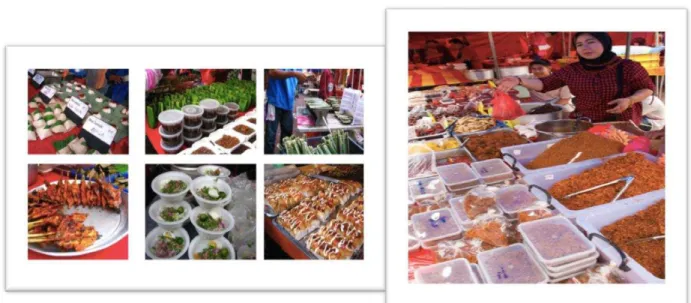 Gambar 8. Makanan Tradisional yang dijual PKL di Lorong TAR  (Sumber: Zakariya 2012) 
