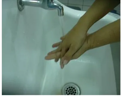 Gambar Prosedur mencuci tangan secara hygienis 