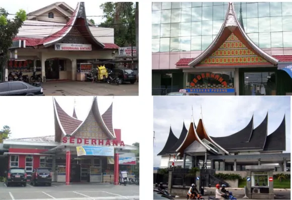 Gambar 4 . Gaya vernakular Rumah Makan Padang di sudut-sudut kota (sumber: Google image)