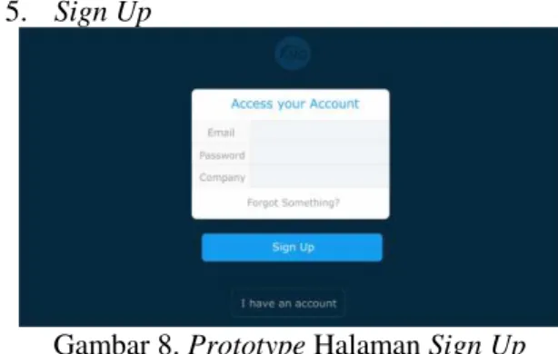 Gambar 9. Prototype Halaman Sign In  Kamardagang.com 
