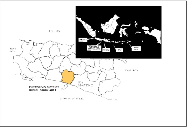 Figure 2. Map of Purworejo District, Central Java Province, Indonesia. 