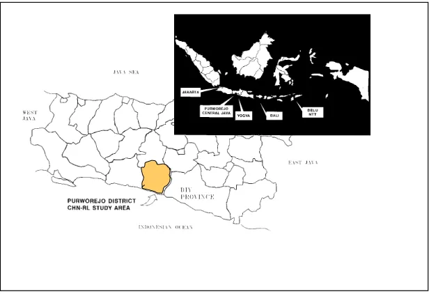 Figure 2. Map of Purworejo District, Central Java Province, Indonesia. 