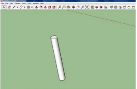 Gambar 2.12.   Proses penggabungan kubah dan pilar  dengan model gedung 