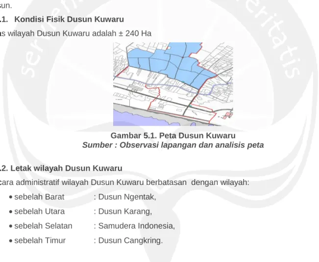 Gambar 5.1. Peta Dusun Kuwaru 