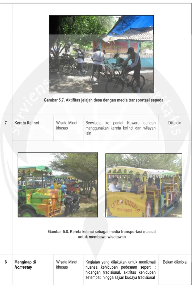 Gambar 5.7. Aktifitas jelajah desa dengan media transportasi sepeda 