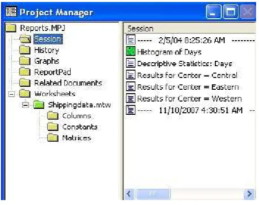 Gambar 5.6 Lembar kerja Project Manager