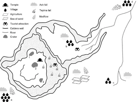 Gambar 3.3 Sketsa hubungan antara bahaya dan potensi gunungapi bromo 