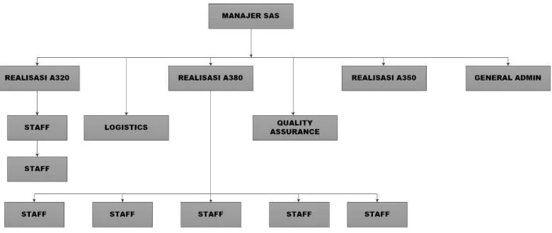 Gambar 2.3 Struktur organisasi Department Program SAS Component - PP 7000 (SPIRIT) 
