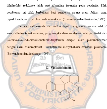 Gambar 10. Struktur senyawa vinkadiformina  