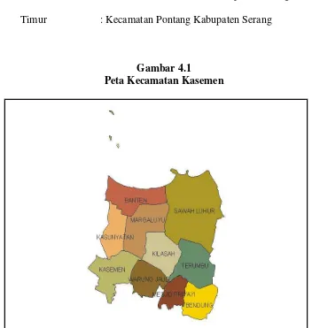 Gambar 4.1 Peta Kecamatan Kasemen 