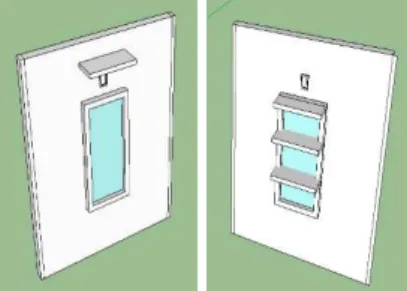 Gambar 7.  Alternatif desain shading devices 