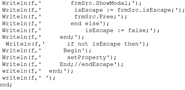Gambar 4.5 Kode program prosedur setSearching 