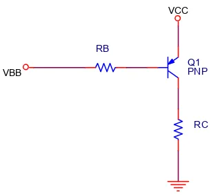 Gambar 2-13. Rangkaian transistor sebagai saklar. 