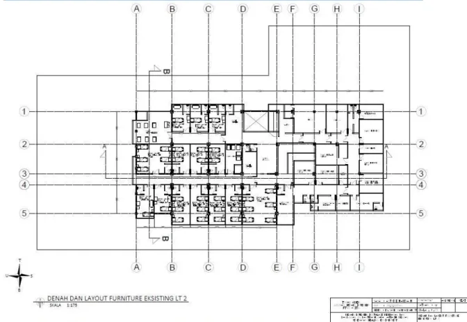 Gambar 2.17 denah eksisting lantai 2 RS Kartika Husada Jatiasih  Sumber : doc. RS Kartika Husada Jatiasih 