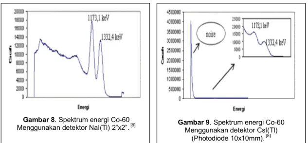 Tabel  2.  Karakteristik  sistem  deteksi  dari  detektor NaI(Tl) dan CsI(Tl) 