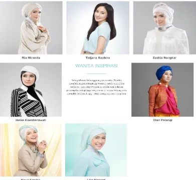 Gambar 1.1 Brand Ambassador Wardah sebagai wanita inspirasi bagi masyarakat 9